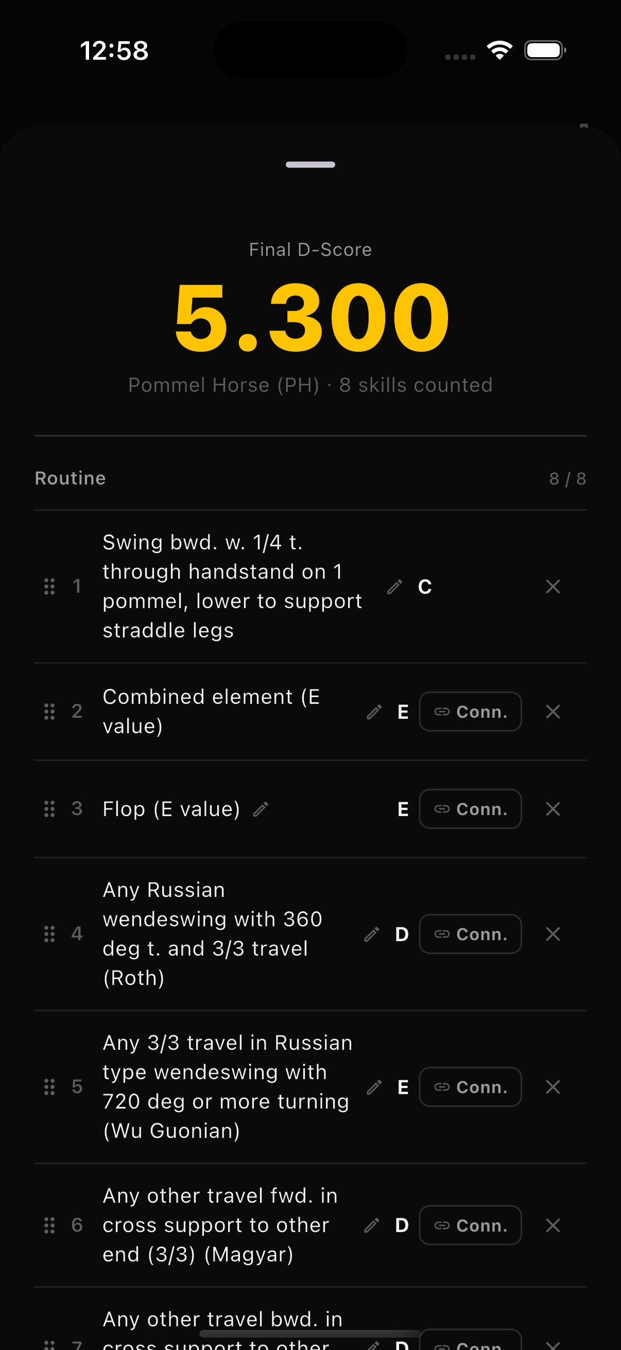 Gymnastics AI app screen