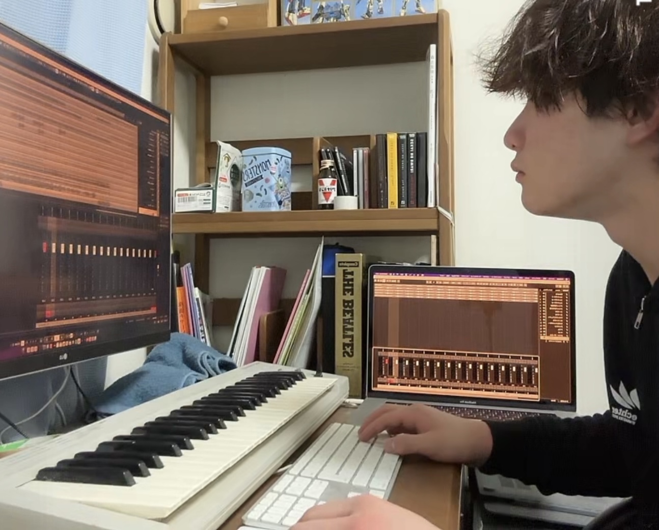 DAWで作曲する岩﨑大翔 — 競技用音源の制作環境